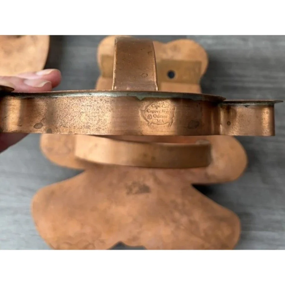 Vtg Cape Cod Copper Works XL Cookie Cutter Set Teddy Bear Apple Duck Michael
